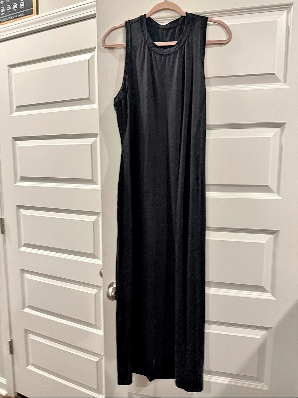 Lululemon All Aligned Midi Dress Black Sleeveless